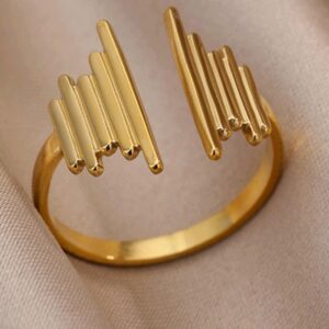 Geometric Cuff Ring