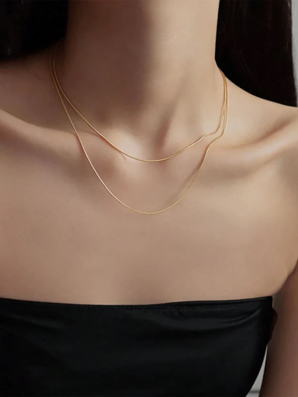 Minimalist Double Layered Necklace
