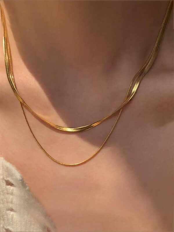 2Pcs Layered Snake Necklace