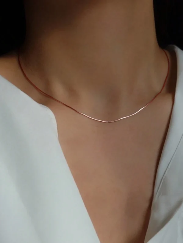Minimalist Classic Necklace Rose Gold
