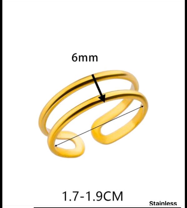 Double Layed Gold Ring - Image 4