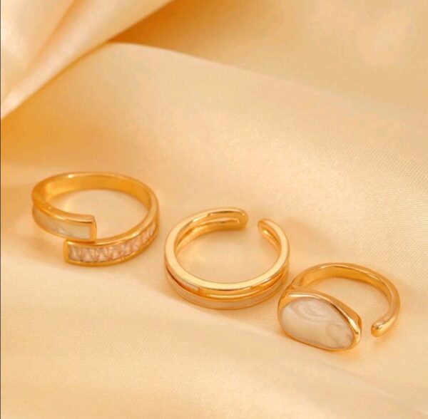 3 Pieces Asymmetrical Rings - Image 2