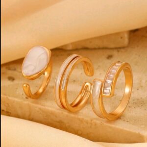3 Pieces Asymmetrical Rings