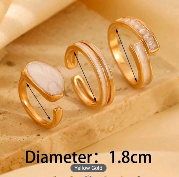 3 Pieces Asymmetrical Rings - Image 4