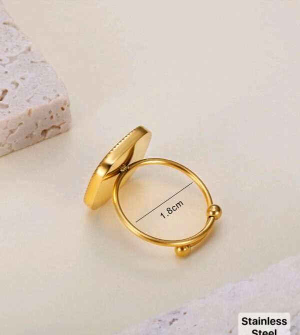 Square Black Pearl Ring - Image 3