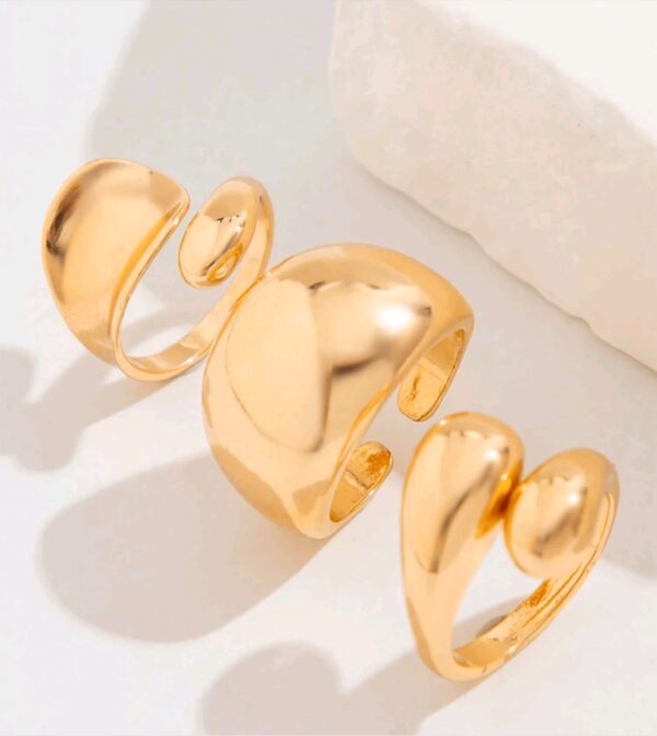 3 Pcs Water Drop Rings - Image 2