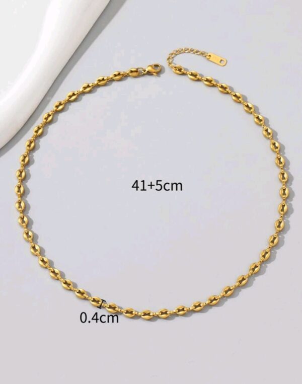 18K Gold Plated X Necklace - Image 4