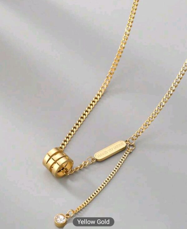 18K Gold Fringe Necklace - Image 4