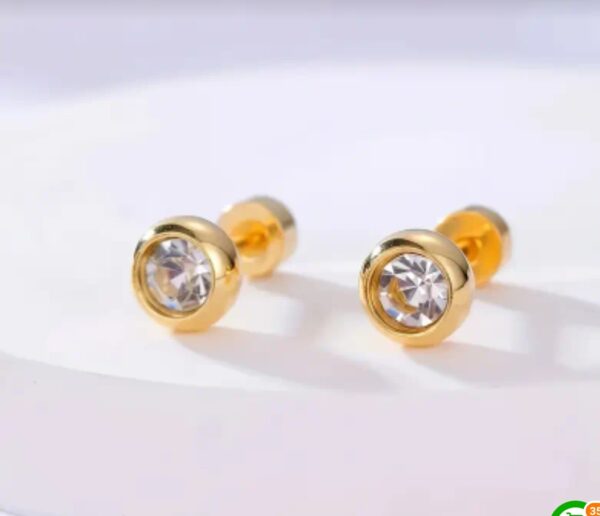 18K Gold Plated Small Stud Earrings