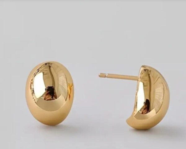 Hypoallergenic Gold Plated Stud Earrings - Image 2