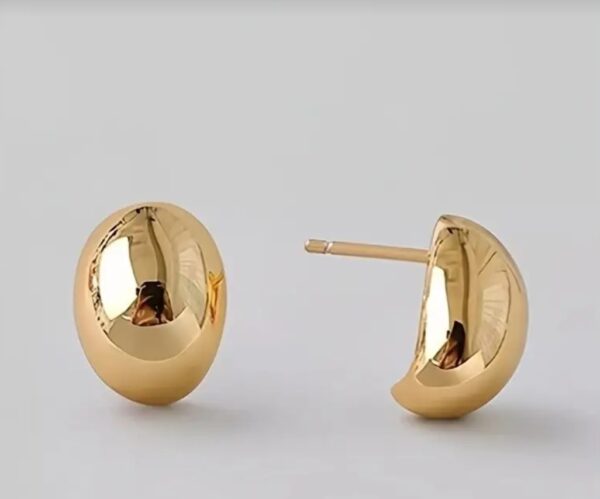 Hypoallergenic Gold Plated Stud Earrings - Image 3