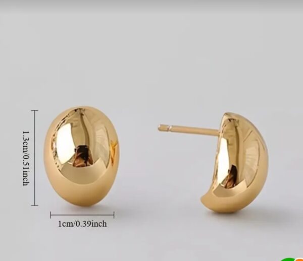 Hypoallergenic Gold Plated Stud Earrings - Image 5