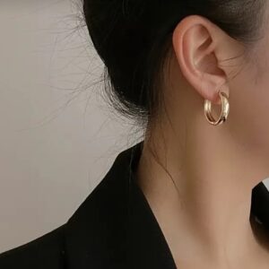 Hypoallergenic 18K Gold Plated Hoop Earrings