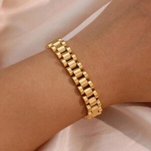18K Gold Plated Watch Bracelet Band