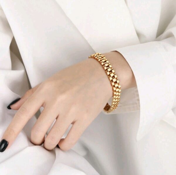 18K Gold Plated Watch Bracelet Band - Image 3