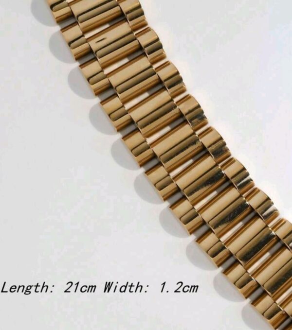 18K Gold Plated Watch Bracelet Band - Image 2