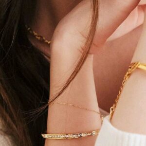Rhinestone Gold Bracelet