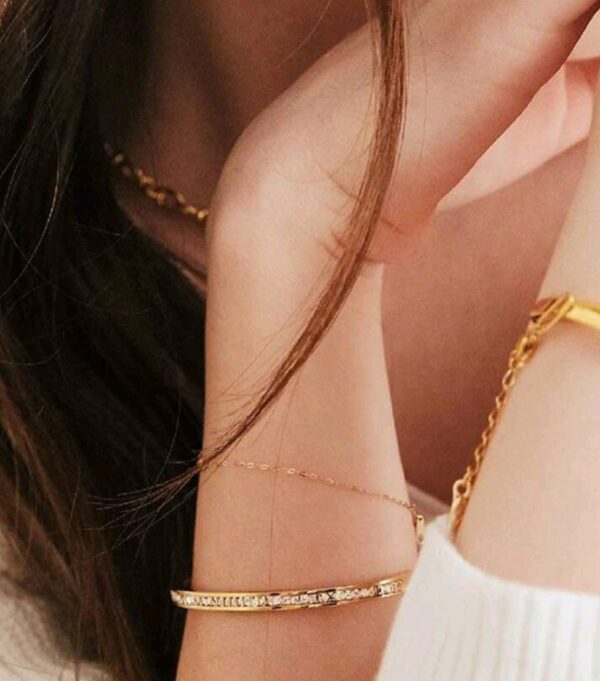 Rhinestone Gold Bracelet