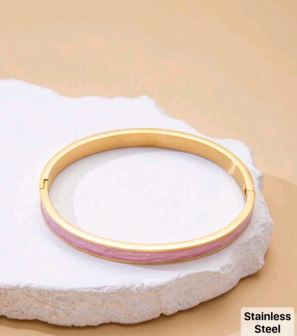 Gold & Light Pink Bracelet - Image 3
