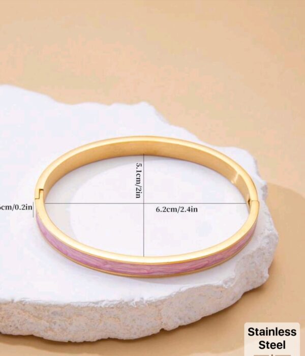 Gold & Light Pink Bracelet - Image 5