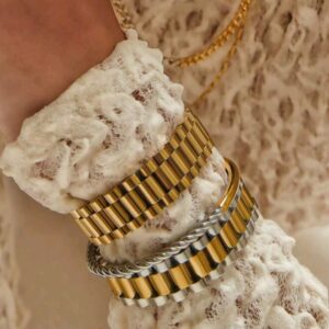 18K Gold Plated Watch Bracelet Band