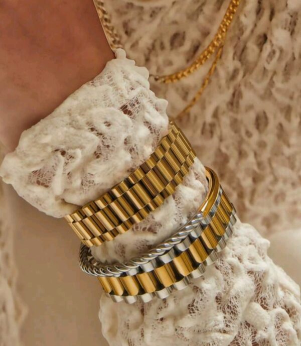 18K Gold Plated Watch Bracelet Band