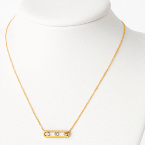 Waterproof Gold Plated Geomatric Pendant Necklace